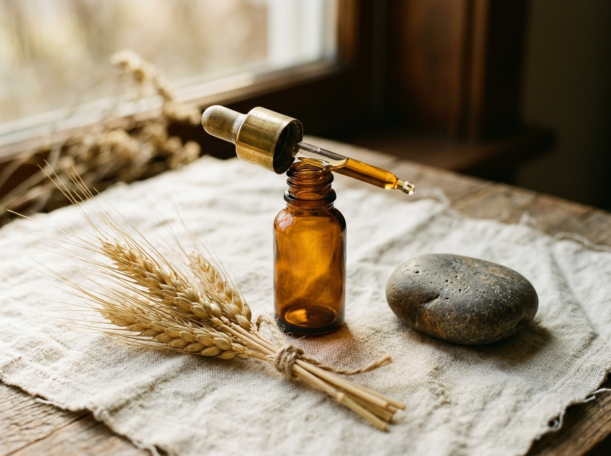 A glass NAD+ infusion bottle on cream linen — Aesura's measured approach to IV therapy.